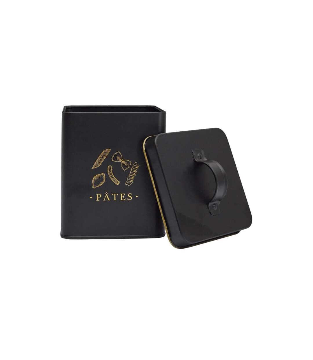 Boîte à Pâtes en Métal Lounge 19cm Noir-3