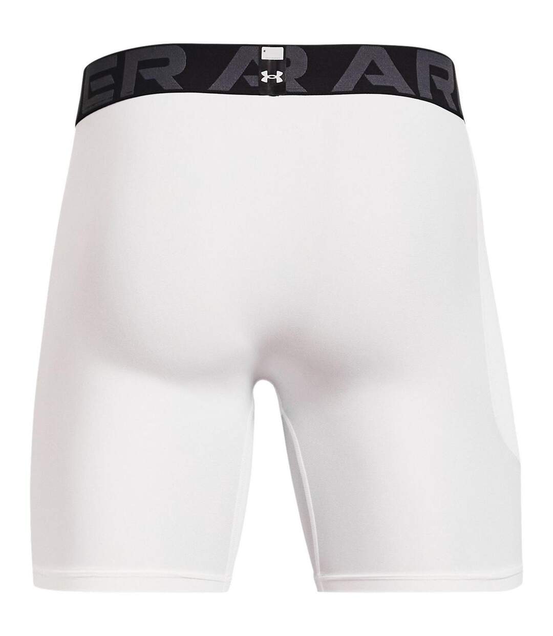 Short De Compression Heatgear Homme Blanc Noir Under Armour-2