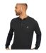 Mens Dillinger Knitted Long-sleeved Jumper Charcoal Marl Brave Soul-4