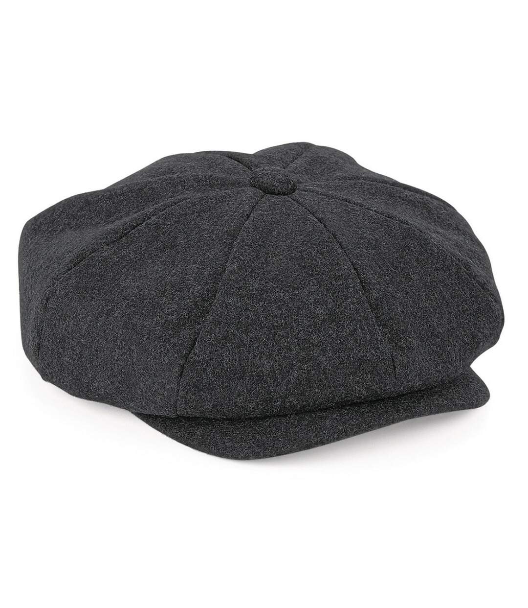 Casquette Baker Boy Unisexe En Laine Melton Pour Adultes Gris Foncé Beechfield-2