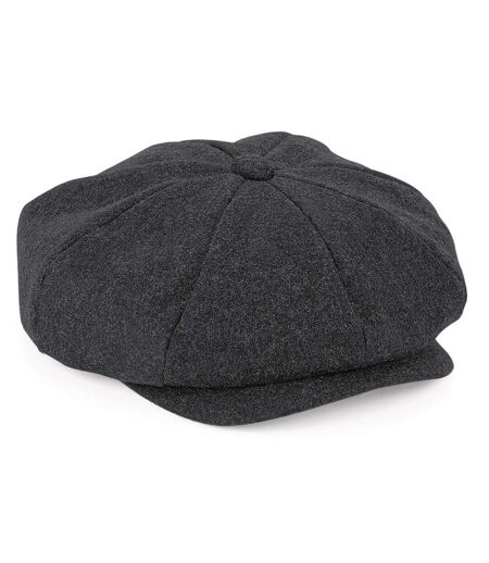Casquette Baker Boy Unisexe En Laine Melton Pour Adultes Gris Foncé Beechfield