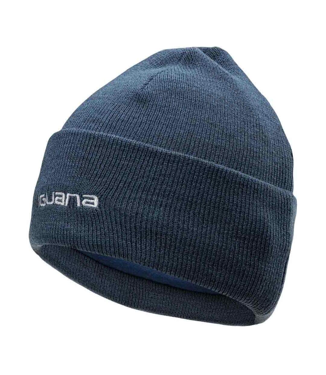 Bonnet D'hiver Motif/style Côtelé Lea Femme Bleu Marine Chiné Iguana-3