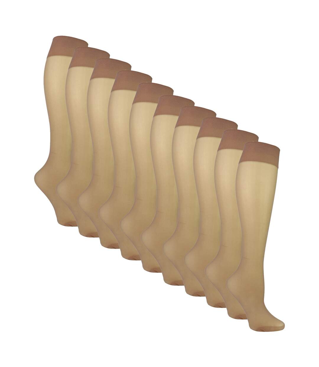 Sock Snob- Lot De 10 Mi-bas Femme 15 Deniers Légers Transparents-3