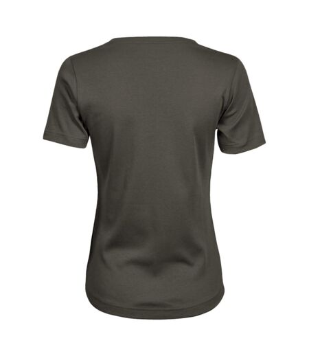 Tee Jays Womens/Ladies Interlock Short Sleeve T-Shirt (Dark Olive) - UTBC3321