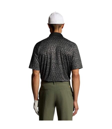 Polo De Golf Manches Courtes Motif/style À Motifs Homme Noir À Motifs Lyle & Scott