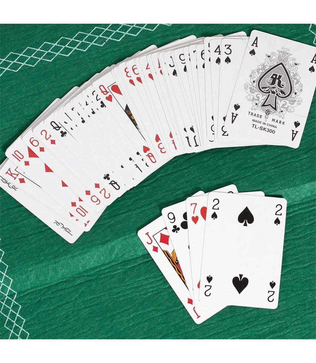 Jeu de 54 Cartes A Jouer 8cm Blanc-5
