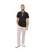 Mens Oakden Front Zip Polo Shirt Black Bewley & Ritch-3