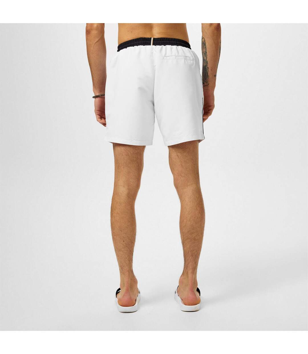 Short De Bain Starfish Homme Blanc Noir Boss-4