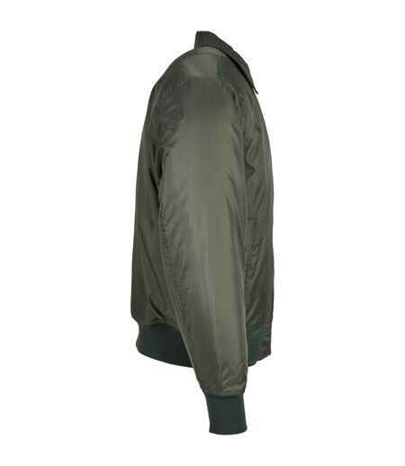 Blouson D'aviateur Homme Olive Foncée Build Your Brand