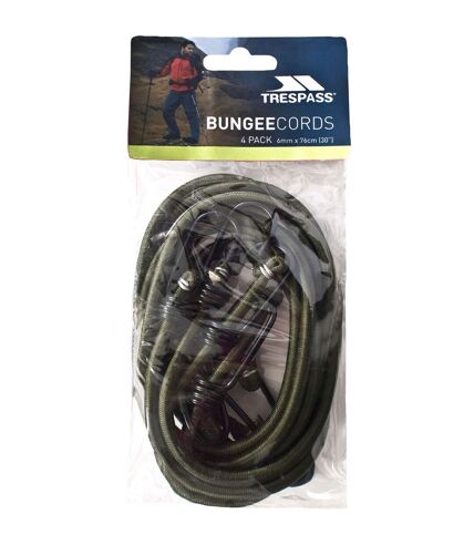 Trespass Bungee Cords (Pack Of 4) (One Size) (Olive) - UTTP499