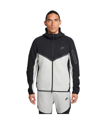 Veste À Capuche Motif/style Chevron Tech Homme Noir Gris Nike