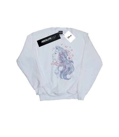 Disney Sweatshirt Ariel Flounder Sketch Femme/Ladies (Blanc) - UTBI33115