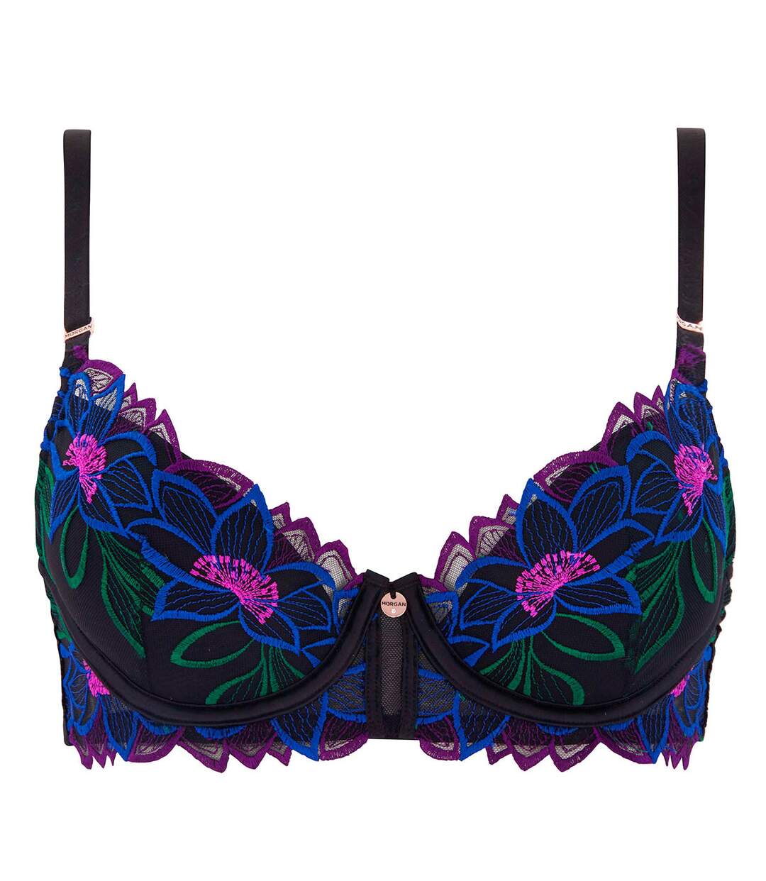 Soutien-gorge coques moulées noir Angelica-1