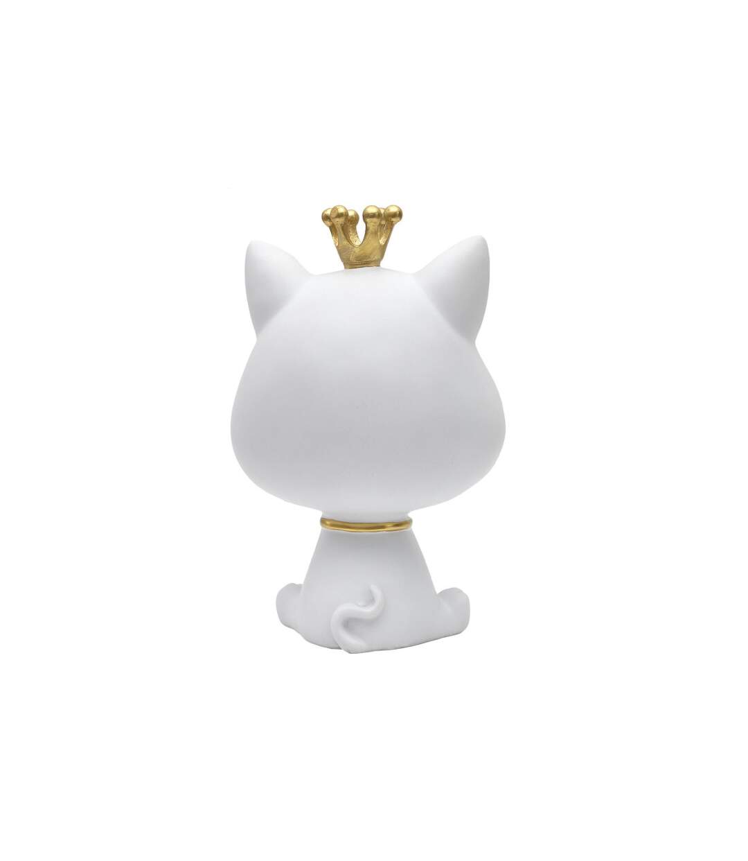 Vide-Poche Statue Chat 25cm Blanc-3