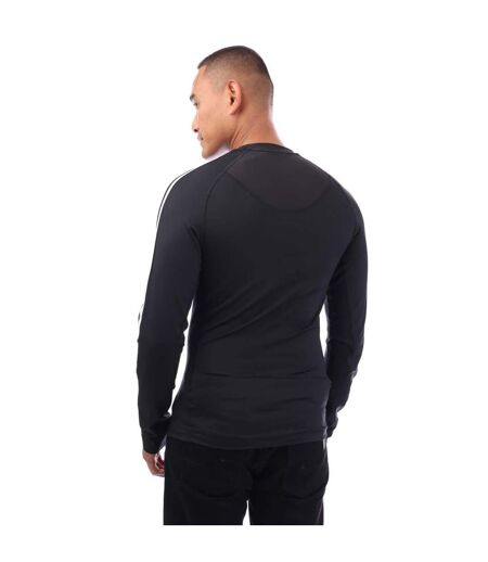 Haut Manches Longues Entraînement Style 3 Rayures Techfit Homme Noir Adidas