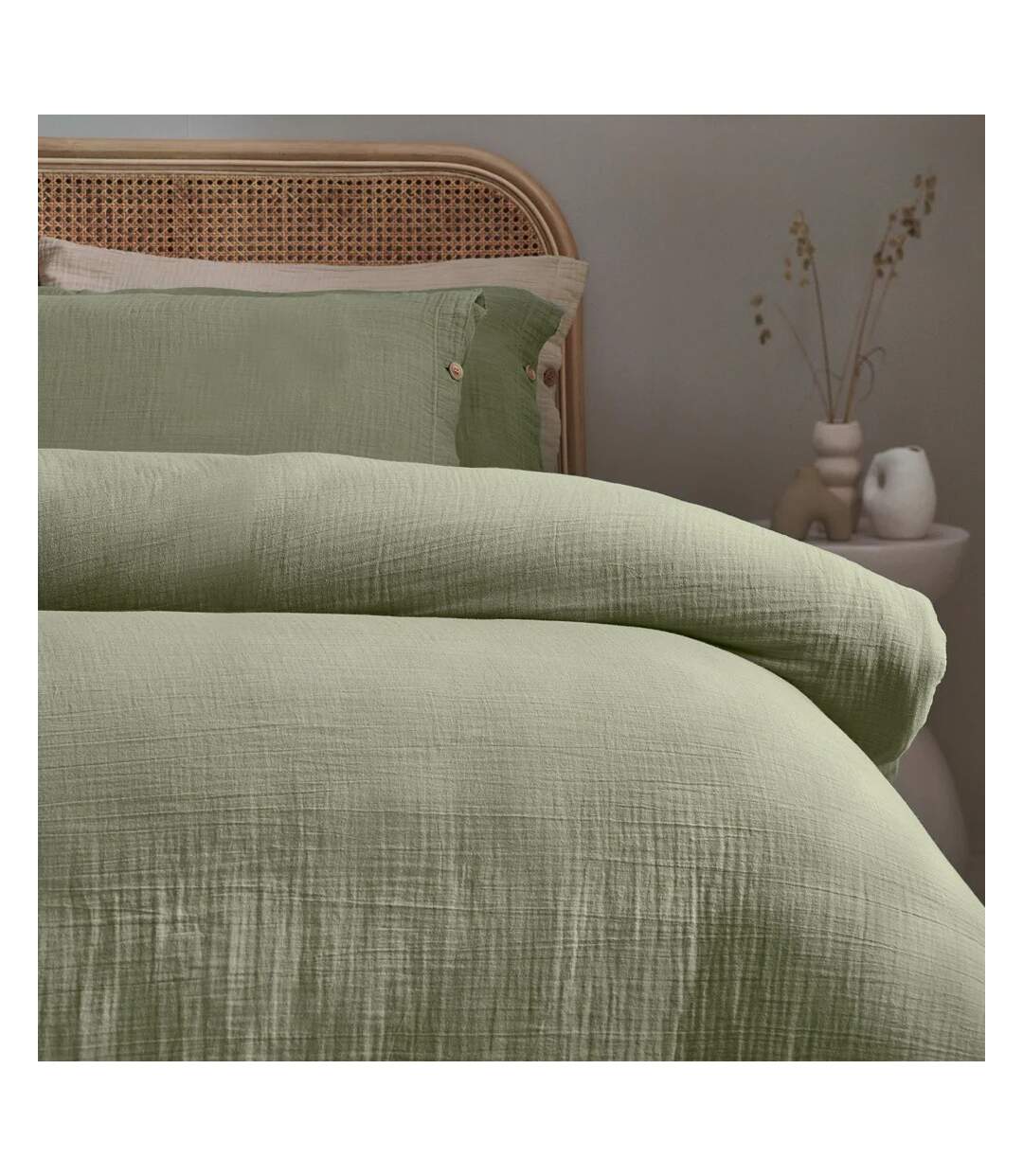 Lark muslin cotton duvet cover set eucalyptus Yard-2