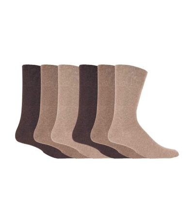 6 Pack Mens Non Elastic Cotton Diabetic Socks with Seamless Toe