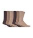 6 Pack Mens Non Elastic Cotton Diabetic Socks with Seamless Toe-1