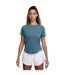 Haut Motif/style Swoosh Femme Bleu Gris Nike-1