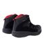 Mens Suede Waterproof Hiking Boots Black Red Donnay-2