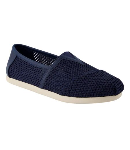 Mens Alpargata Class Textured Flat Espadrilles Navy Toms