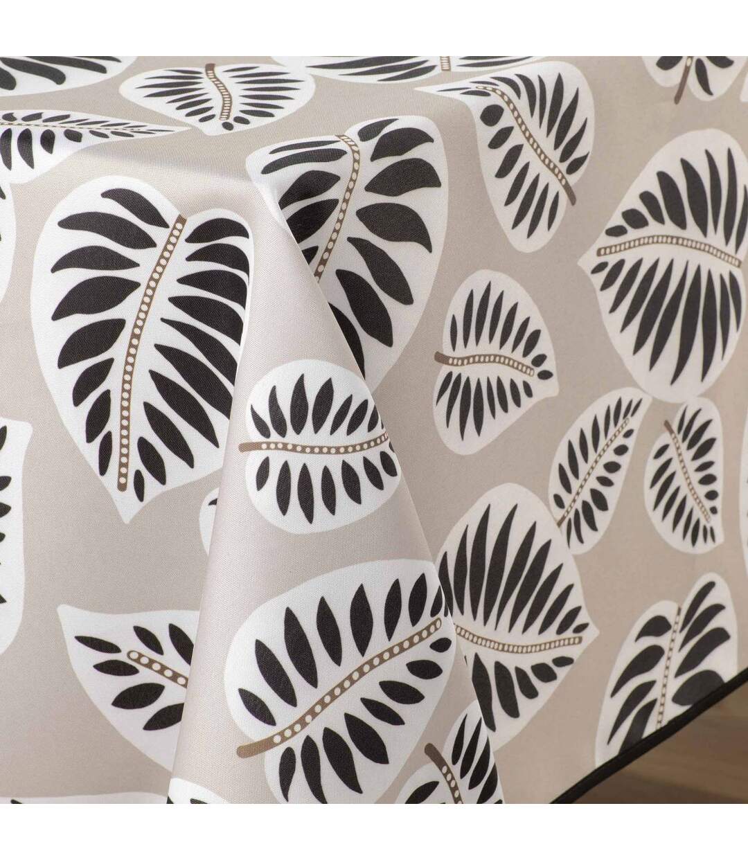 Nappe Antitache Imprimé  Alma 150x240cm Noir-2