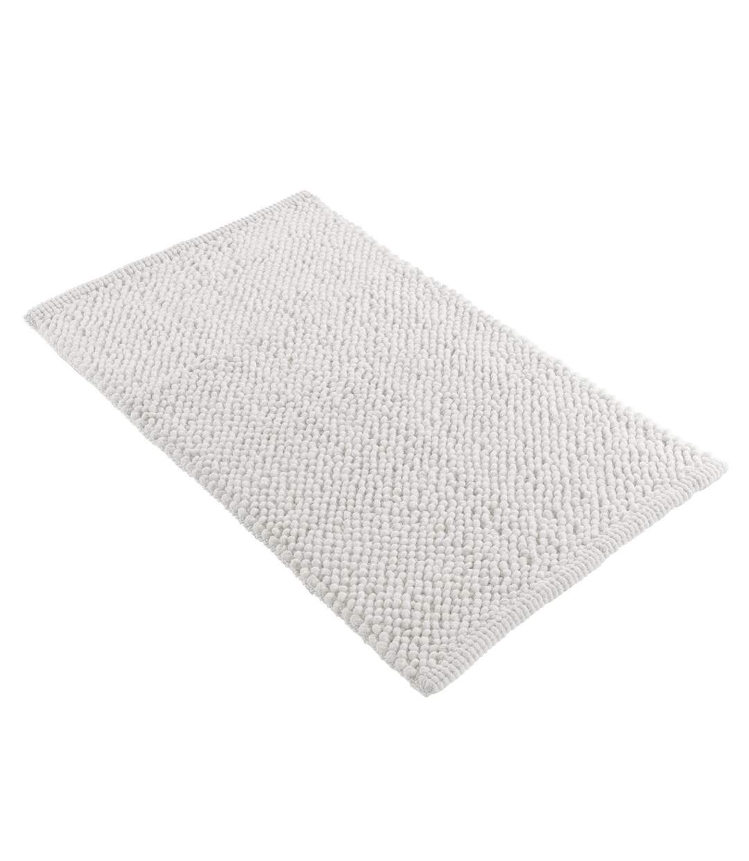 Tapis de Bain en Chenille Yanis 50x80cm Blanc-2