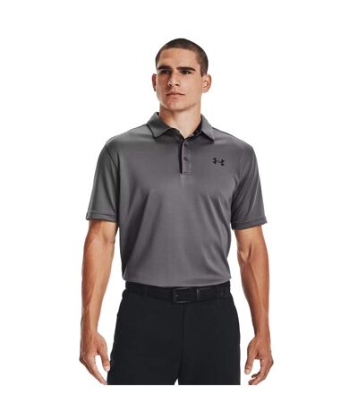 Mens Tech Polo Shirt Graphite Black Under Armour