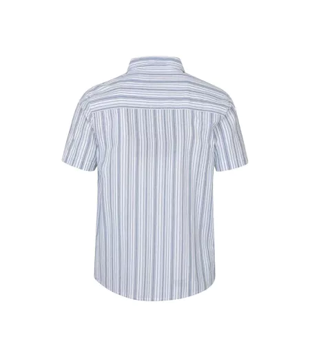 Chemise Manches Courtes Motif/style À Rayures Derby Homme Bleu Mountain Warehouse