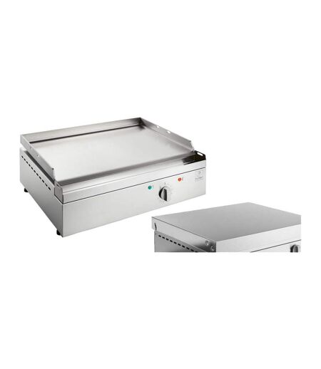 Plancha électrique en inox Chef 55 cm Avec couvercle