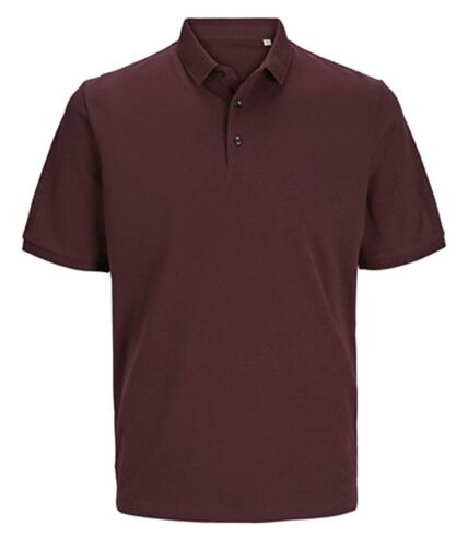 Polo manches courtes - JACK&JONES - Unisexe - JJ7556 - rouge vin port royal