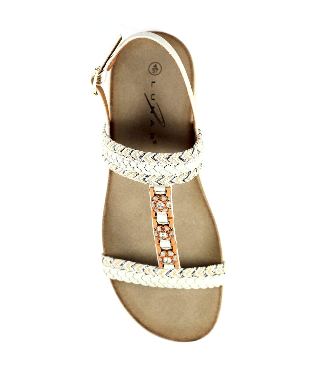 Sandales sidcup femme blanc Lunar