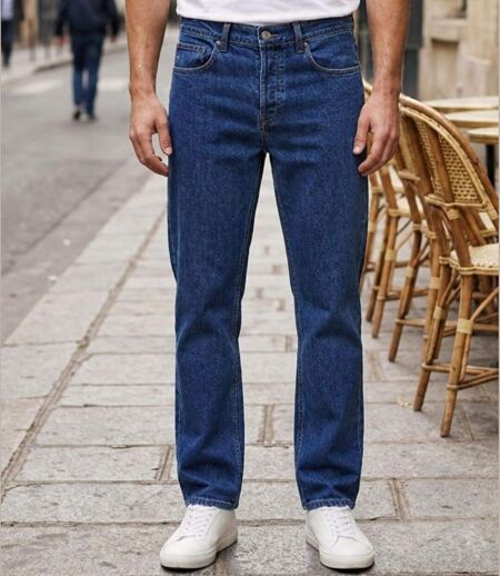 CHALLENGER M759 — Jean 5 poches bleu denim stone : le confort extensible au quotidien