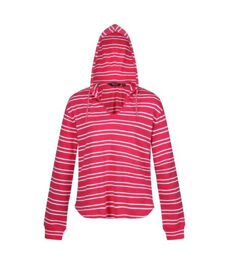 Sweat À Capuche Minerve Femme Rose Vif Blanc Regatta