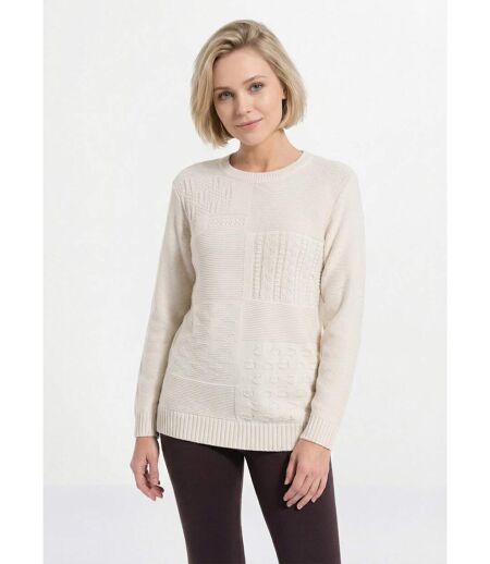 Pull-tunique col rond manches longues