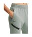 Womens/ladies Performance Fleece Athletic Joggers Green Under Armour-4