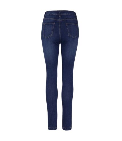 Womens/ladies lara skinny jeans dark blue wash So Denim