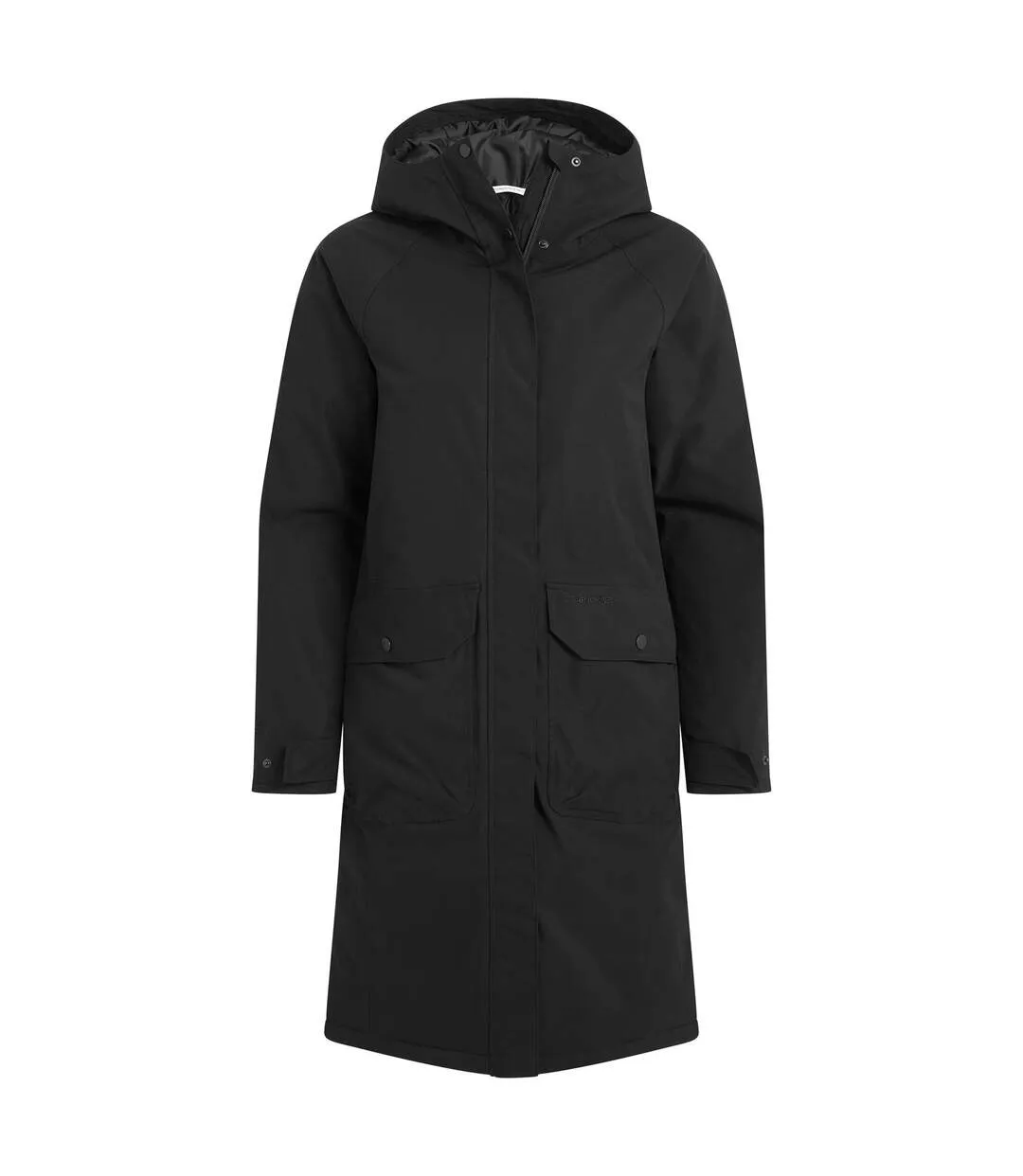Veste Imperméable Longue Et Unie À Capuche Rosalind Femme Noir Craghoppers-2