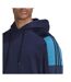Sweat À Capuche Manches Raglan Homme Bleu Adidas-4