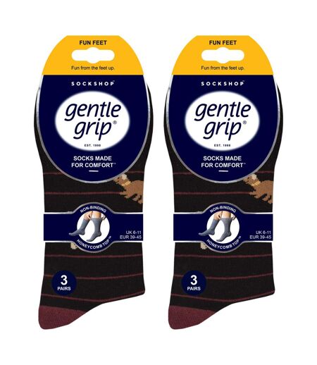 6 Pairs Mens  NON ELASTIC Cotton Rich Novelty Patterned Socks