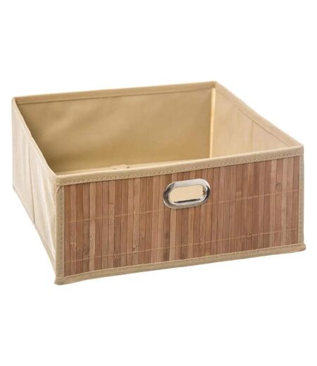 Boîte de Rangement Pliable Basse Print 31x31cm Naturel