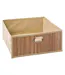 Boîte de Rangement Pliable Basse Print 31x31cm Naturel-1