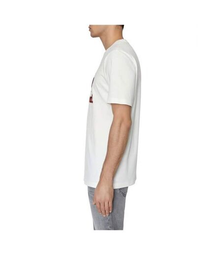T-shirt Motif/style Logo Power Station Adulte Blanc Rouge Diesel