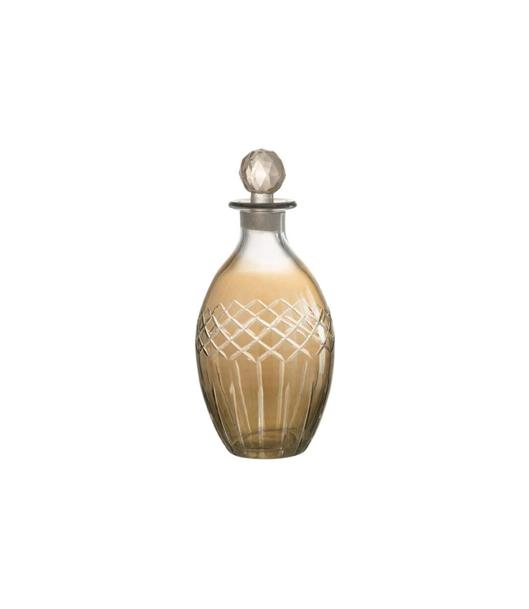 Carafe Ovale Carreaux Anastasia 25cm Greige-1