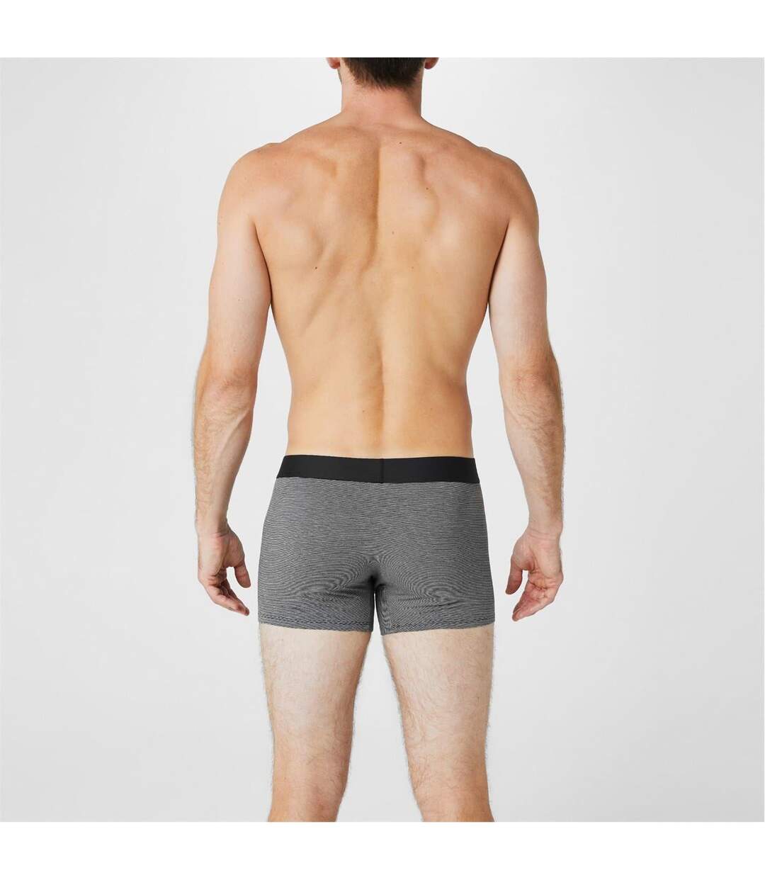 Lot De 2  Boxers Motif/style Logo Homme Noir Gris À Rayures Firetrap-3