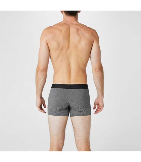 Lot De 2  Boxers Motif/style Logo Homme Noir Gris À Rayures Firetrap
