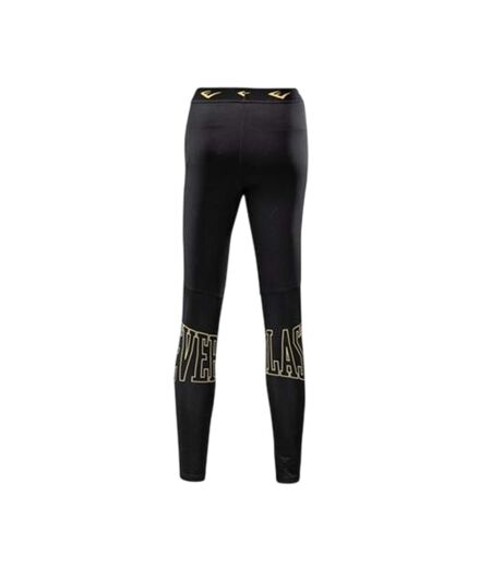 Womens/ladies Leonard Leggings Black Gold Everlast