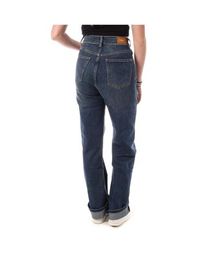 Jean droit bleu foncé femme monday premium wide vintage - l