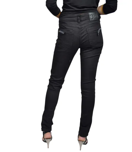 Pantalon femme slim taille haute noir stretch - Confortable et élégant
