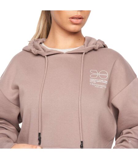 Sweat À Capuche Reny Femme Taupe Crosshatch